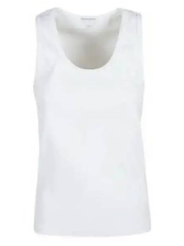 Slim Fit Stretch Cotton Sleeveless White - BOTTEGA VENETA - BALAAN 2