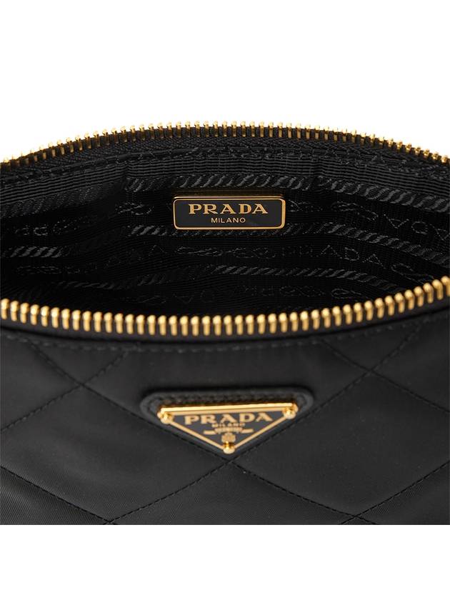 Triangle Logo Chain Pouch Black - PRADA - BALAAN 8