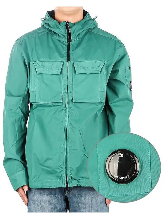 Heavy Poplin Emerized Shirt Hooded Jacket Green - CP COMPANY - BALAAN 2