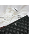 Medium Classic Clutch Bag Caviar Leather & Silver Black - CHANEL - BALAAN 8