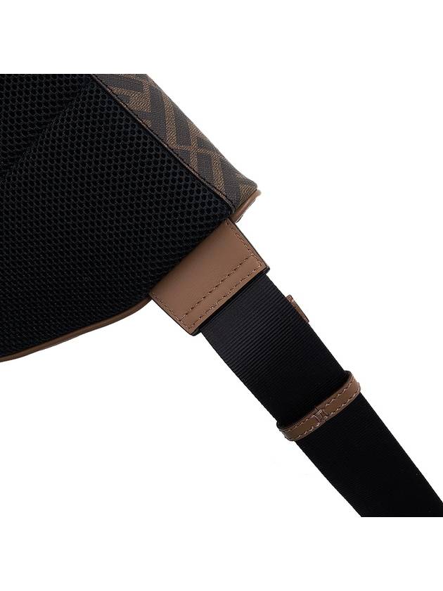 FF Monogram Leather Belt Bag Brown - FENDI - BALAAN 9