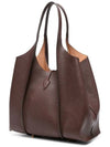 T Timeless Leather Medium Shopping Tote Bag Brown - TOD'S - BALAAN 4