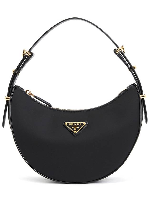 Arque Re-Nylon Leather Shoulder Bag Black - PRADA - BALAAN 3