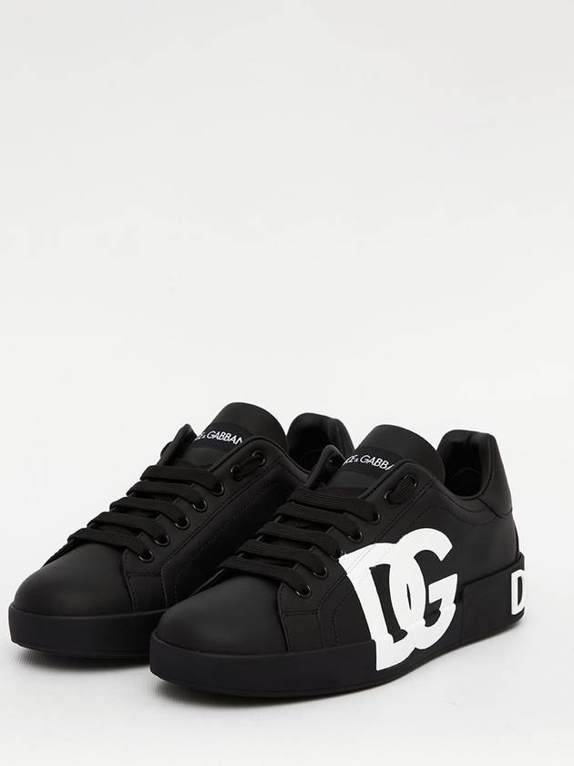 Saint Tropez Calfskin Sneakers Black - DOLCE&GABBANA - BALAAN 3