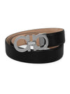 Reversible Gancini Leather Belt Black - SALVATORE FERRAGAMO - BALAAN 2