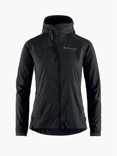 Women's Nal Hooded Windbreaker Black - KLATTERMUSEN - BALAAN 2