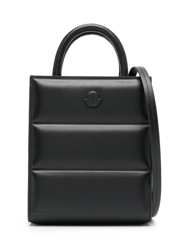 Doudoune Leather Mini Tote Bag Black - MONCLER - BALAAN 3