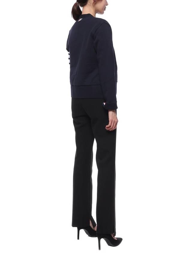 4-Bar Loopback Jersey Cardigan Navy - THOM BROWNE - BALAAN 7