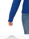 Logo Intarsia Crew Neck Knit Top Blue - GANNI - BALAAN 10