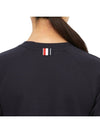 Women's Loopback Cotton Short Sleeve T-Shirt Navy - THOM BROWNE - BALAAN 8