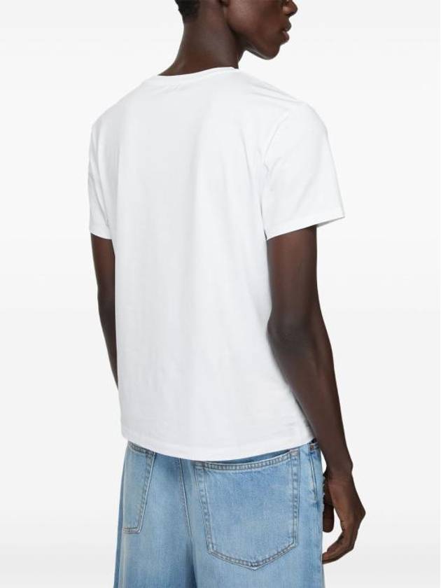 Regular Fit Cotton Short Sleeve T-Shirt White - ACNE STUDIOS - BALAAN 8