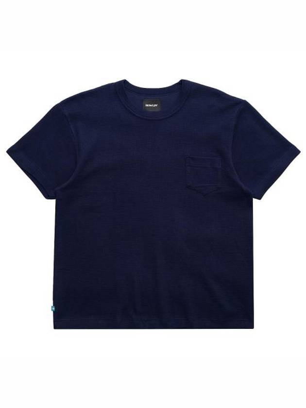 Howlin Short Sleeve T Shirt BELGIAN WAFFLE NAVY - HOWLIN' - BALAAN 1