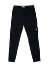 Stretch Cotton Tela Paracadute Cargo Straight Pants Navy Blue - STONE ISLAND - BALAAN 2