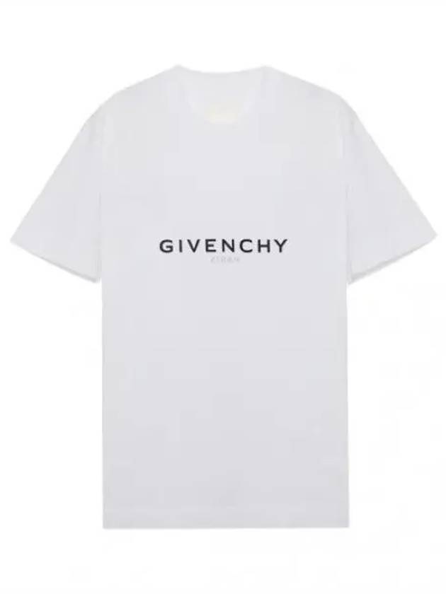 Reverse Logo Slim Fit Short Sleeve T Shirt - GIVENCHY - BALAAN 1