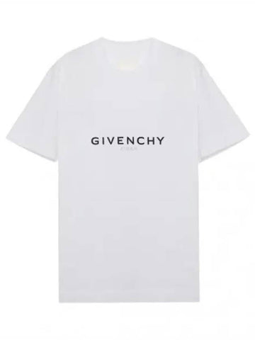 Reverse Logo Slim Fit Short Sleeve T Shirt - GIVENCHY - BALAAN 1