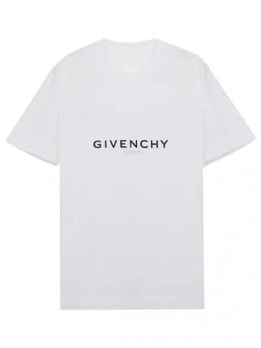 Reverse Logo Slim Fit Short Sleeve T Shirt - GIVENCHY - BALAAN 1