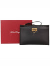 Gancini Clutch Bag Black - SALVATORE FERRAGAMO - BALAAN 6