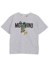 Kids short sleeved T shirt HTM03R LAA02 60926 Adults can wear - MOSCHINO - BALAAN 1