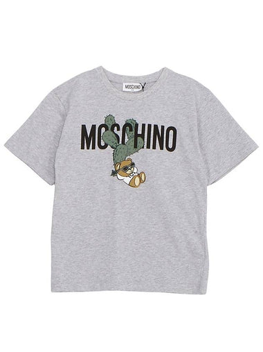 Kids short sleeved T shirt HTM03R LAA02 60926 Adults can wear - MOSCHINO - BALAAN 1