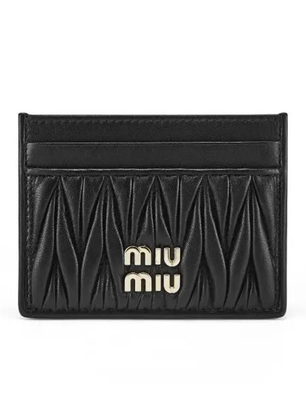 Matelasse Nappa Leather Card Wallet Black - MIU MIU - BALAAN 2