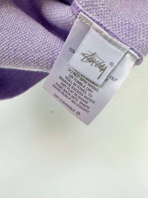 Women's Logo Knit Vest Purple - STUSSY - BALAAN 7