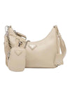 Re-Edition 2005 Re-Nylon Shoulder Bag Beige - PRADA - BALAAN 1