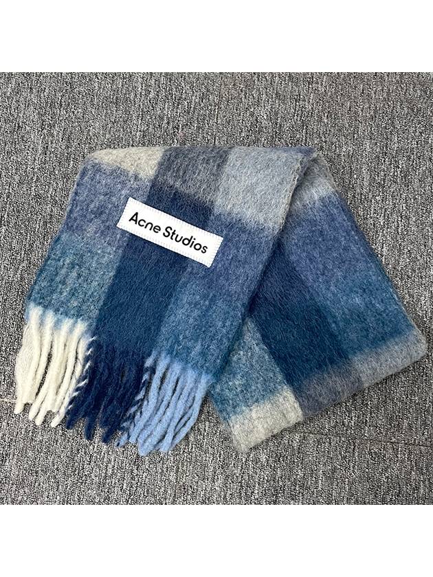 Muffler Scarf CA0084 DQF INDIGO GRAY LIGHT BLUE - ACNE STUDIOS - BALAAN 3