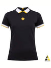 Women's KOURTNEY Polo Short Sleeve T-Shirt Black - J.LINDEBERG - BALAAN 2