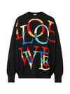 Rainbow Love Logo Knit Top Black - LOEWE - BALAAN 4