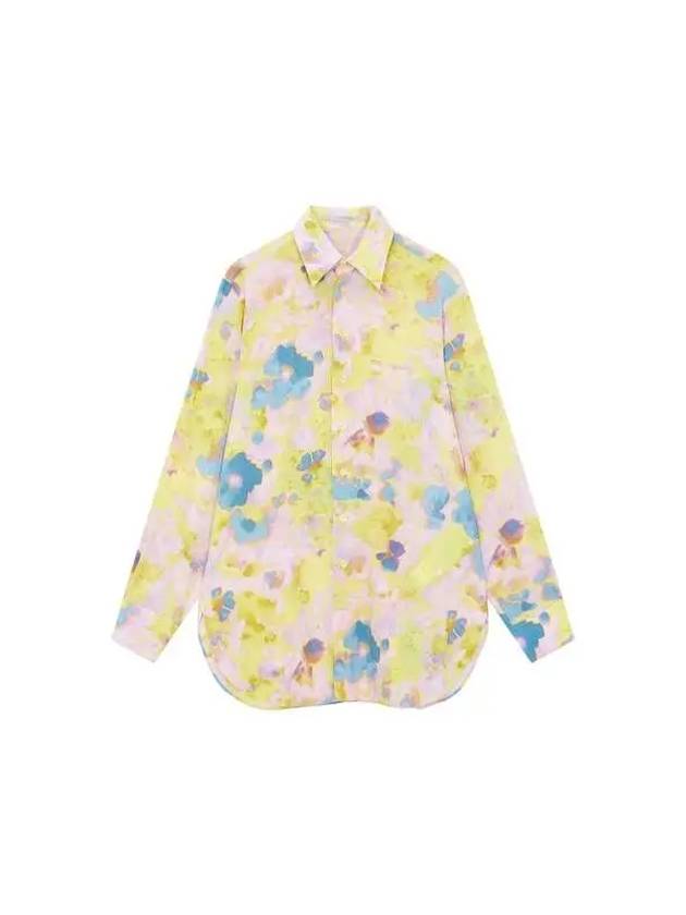 STELLA McCARTNEY Floral Silk Oversized Shirt Multi - STELLA MCCARTNEY - BALAAN 1