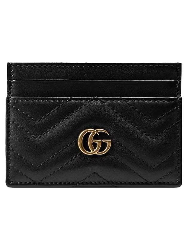 GG Marmont Matelasse 2 Tier Card Wallet Black - GUCCI - BALAAN 2