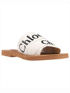 Woody Logo Flat Mule Slippers White - CHLOE - BALAAN 4