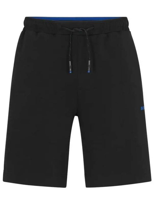 Logo Embroidery Tape Detail Shorts Black - HUGO BOSS - BALAAN 2