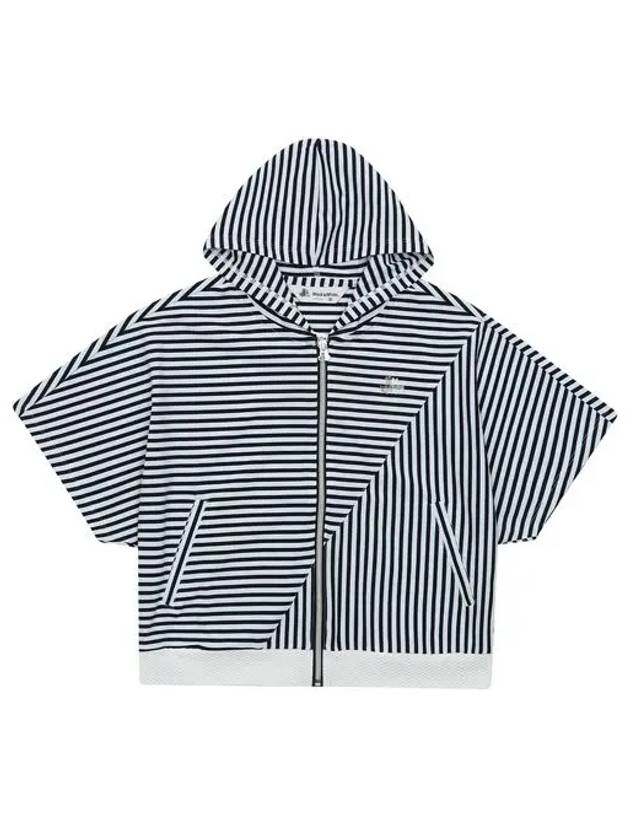 Dolman Sleeve Hooded Zip-Up LS6602YM - BLACK&WHITE - BALAAN 4