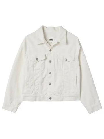 MM6 Sports Jacket Off White Jumper - MAISON MARGIELA - BALAAN 1