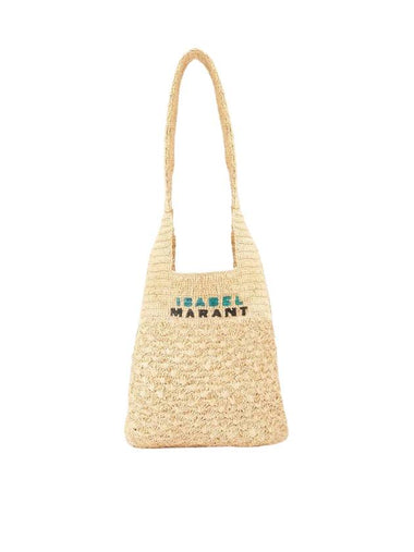 Praia Embroidery Logo Small Shoulder Back Beige - ISABEL MARANT - BALAAN 1