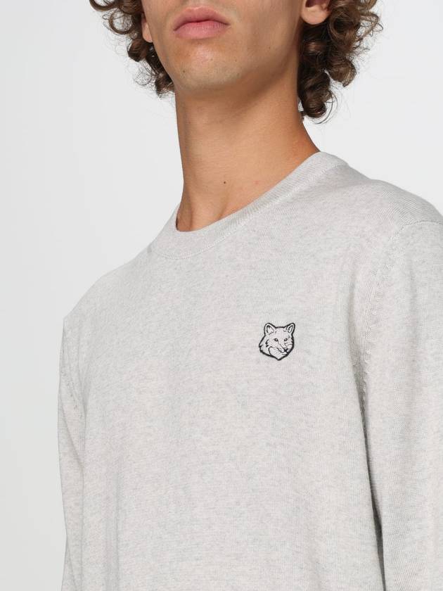 Bold Fox Head Wool Knit Top Light Grey - MAISON KITSUNE - BALAAN 4