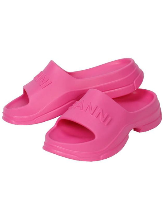 Pool Slippers Fuchsia - GANNI - BALAAN 2