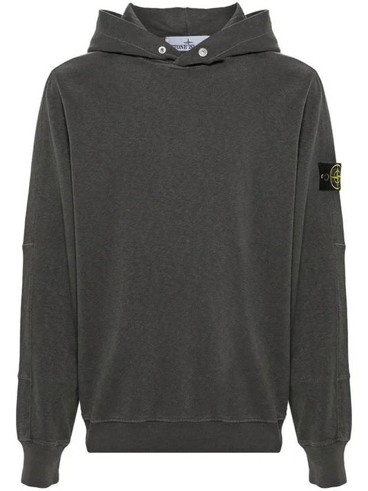 Compass Badge Cotton Hoodie Dark Grey - STONE ISLAND - BALAAN 2