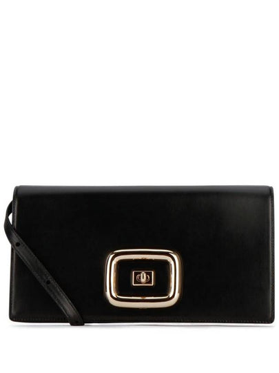 Viv Chalk Leather Mini Cross Bag Black - ROGER VIVIER - BALAAN 2