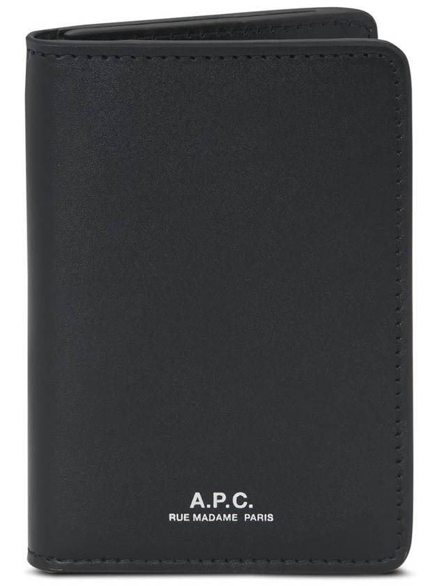 Stefan Small Leather Card Wallet Black - A.P.C. - BALAAN 2