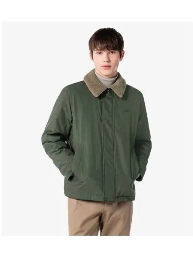 Men s Corduroy Collar Down Khaki - LACOSTE - BALAAN 1