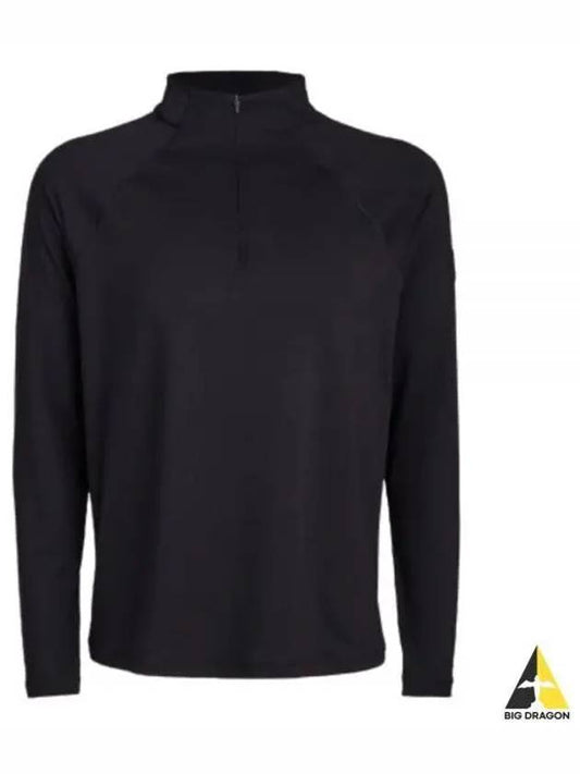 Men's Luxe Quarter Half Zip Layer Long Sleeve T-Shirt Black - G/FORE - BALAAN 2