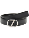 Z Emblem Leather Belt Black - ERMENEGILDO ZEGNA - BALAAN 3