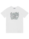 Logo Print Short Sleeve T-Shirt White - GANNI - BALAAN 2