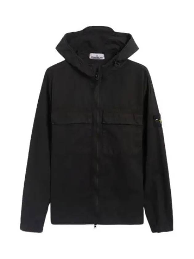 Wappen Old Effect Hooded Jacket Black - STONE ISLAND - BALAAN 2