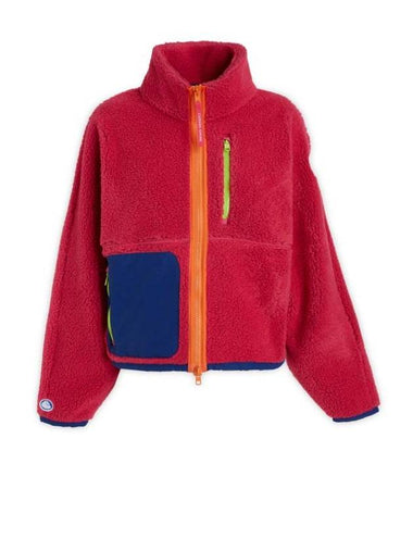 Paola Pivi Fleece Zip-Up Jacket Red - CANADA GOOSE - BALAAN 1