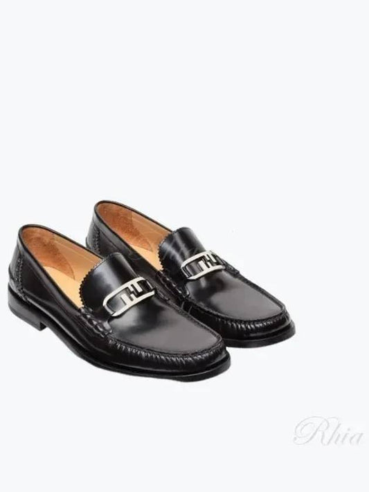 Leather Loafers Black - FENDI - BALAAN 2