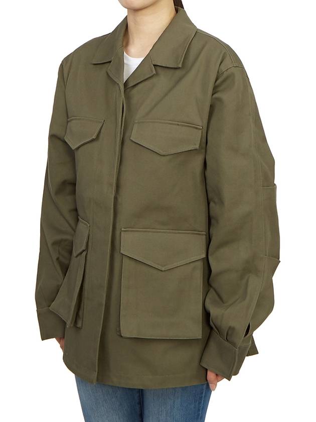 Cotton Army Jacket Khaki - TOTEME - BALAAN 4