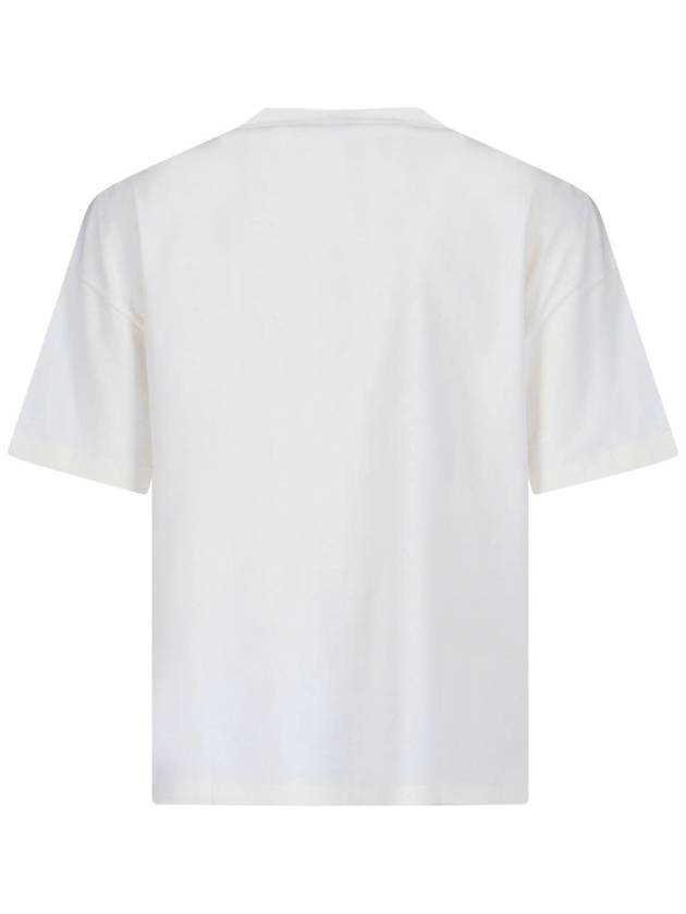 Logo Print Short Sleeve T-Shirt White - JIL SANDER - BALAAN 3